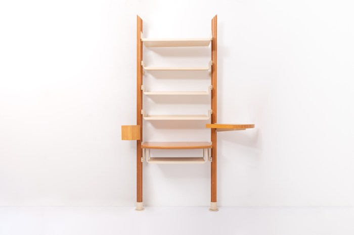 Modular wall desk furniture with bookshelf